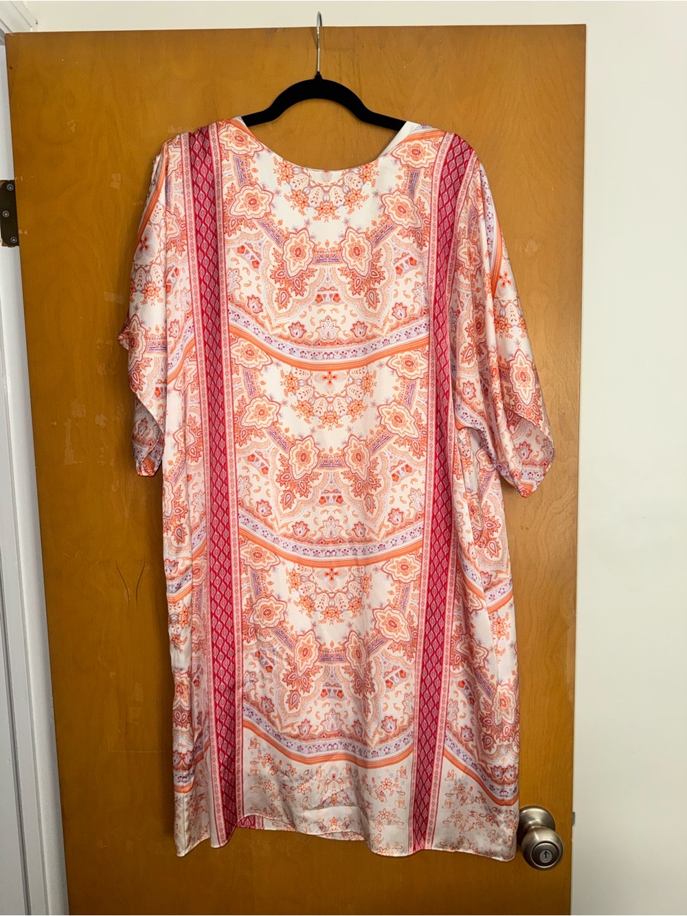 Chico's Pink and Orange Paisley Midi Dress